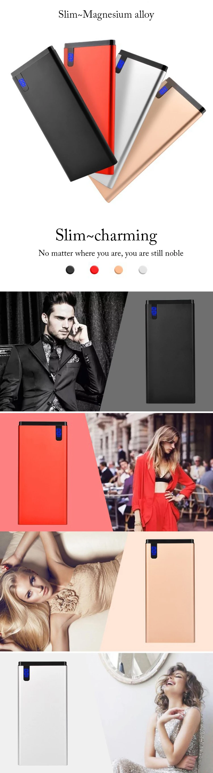 Consumer electronics mobile slim power bank 10000mah powerbank for iphone 8 - ANKUX.COM