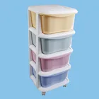 Multi-function hot selling storage cabinet drawer plastic 4 tires