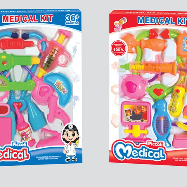 boys and girls promotion gift colorful plastic doctor play set