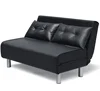 Hot Sale Black Faux Leather PU Foldable Sofa Bed for Living Room