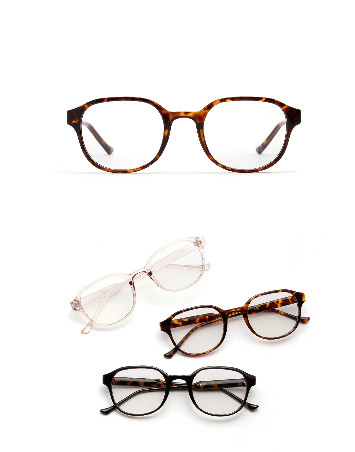 Wholesale Clear Handmade Custom Fashion Oblate Glasses Frame Naked