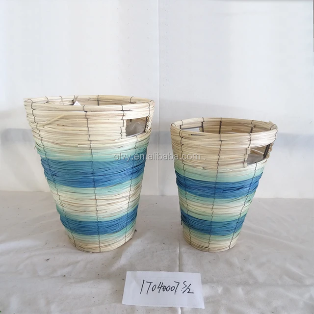 wholesale wicker rattan basket flower girl basket for gift art