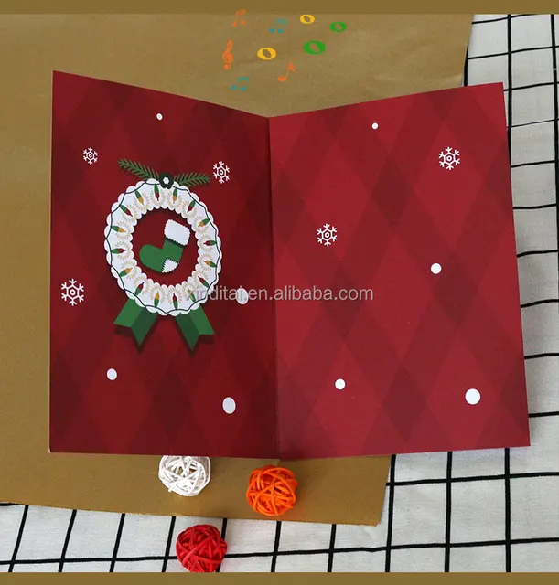 wholesale funny christmas greeting cards/make custom music