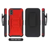 For LG Q7 PLUS Metropcs Hybrid Armor 3 in 1 case rugged protective shell case with belt clip holster stand phone cover For LG Q7