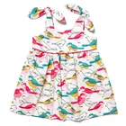 Howell latest infant clothes birds print bow tie baby girl summer dress