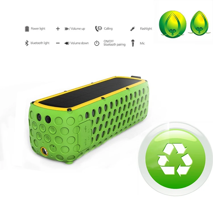2019 New Solar outdoors portable wireless speaker IPX5 waterproof - ANKUX.COM