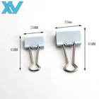 Top selling advertising custom different size white colored metal bulldog paper binder clips