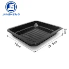 Disposable Trays Black PP Disposable Supermarket Meat Trays