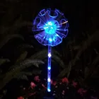 Solar fiber flower led decoration lawn light outdoor lighting for backyard garden grass decor waterproof led yard light