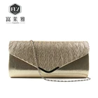 New designer rose gold clutch evening women bags pu leather handbag