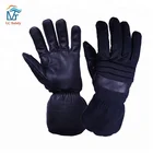 Winter Black Sheepskin Leather Working Fire Resistant Gloves