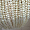 2019 jewelry pearl hot real 4mm white round freshwater pearl strand