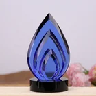 Crystal Glass Trophy Trophy Glass Trophy K9 Crystal Glass Blank Flame Cup Crystal Trophy Award Plaque For Gifts