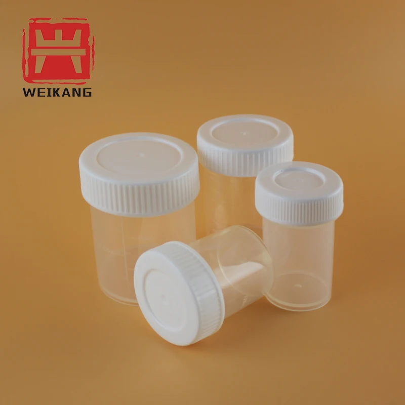 Recipiente de urina e fezes de plástico estéril, made in China