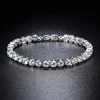 Yiwu Factory Wholesale Clear Crystal Rhinestone Bracelet Bangle Wristband Wedding Tennis Bracelet For Women
