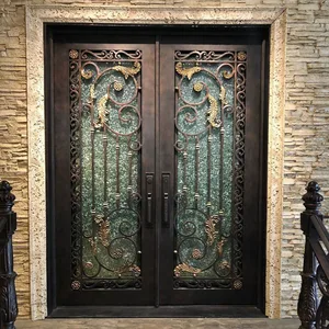 Latest Design Wrought Iron Interior Door For Entrance