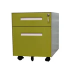 Commercial office disassemble metal vertical 2 drawer mobile storage pedestal filing cabinet on casters