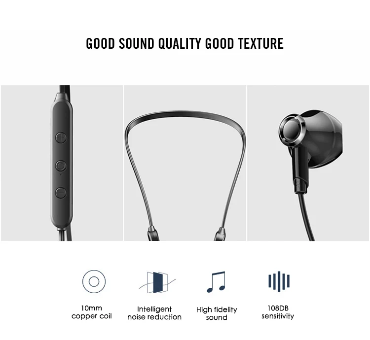 New Trending Bluetooth Wireless Earbuds Waterproof Magnetic Sport Neckband Headphone for India - ANKUX.COM
