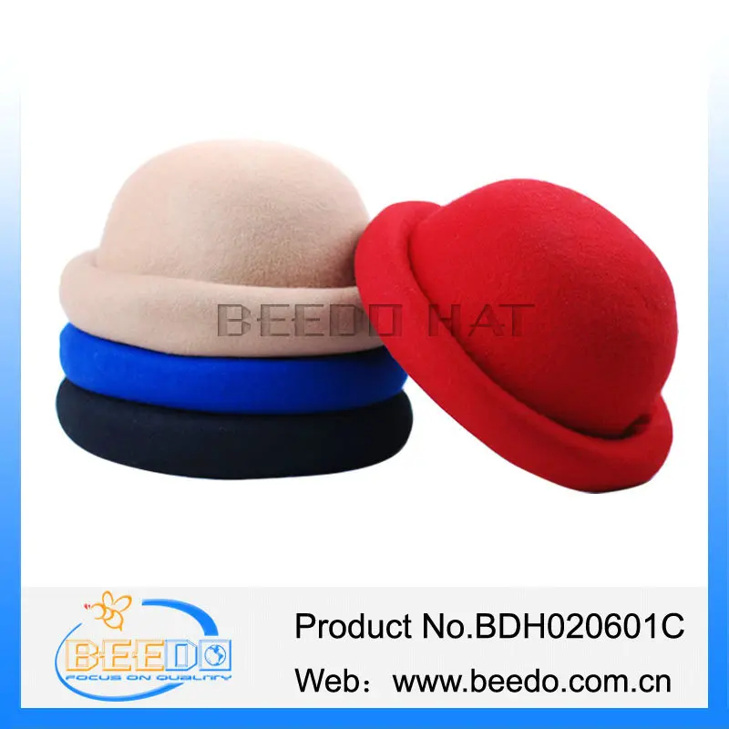 womens red bowler hat