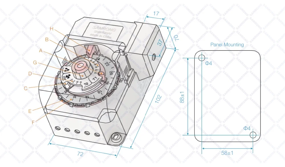 Long Life Mechanical Refrigeration Defrost Timer for Bigatti Paragon
