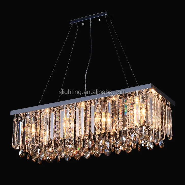 Plafond en cristal suspension salle à manger décorative lumière pendentif lampe lustre en cristal moderne