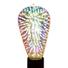 Colorful 3D Light Bulb Optical Illusions Decorative Night Light Lamp 5W E27 Bulb AC85-265V Color changeable LED (ST64)