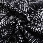 China black check coconut tree print polyester viscose elastane yarn dyed plaid jacquard fabric clothing turkey istanbul