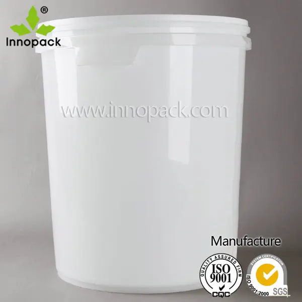wholesale printing 30L clear plastic buckets with lids for beer, View