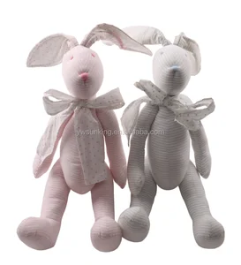 hot sale valentines day gift big bowknot lovely long ear rabbit