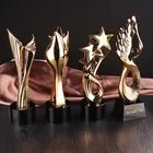 New design crystal trophy star crystal award wholesale sports trophy in china