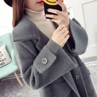 Women Apparel Made In Zhejiang pure color long length sweater cardigan
