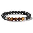 F84 lava stone bracelet for men mens bracelet tigers eye lava rock stone bracelet world lava hot selling online sale