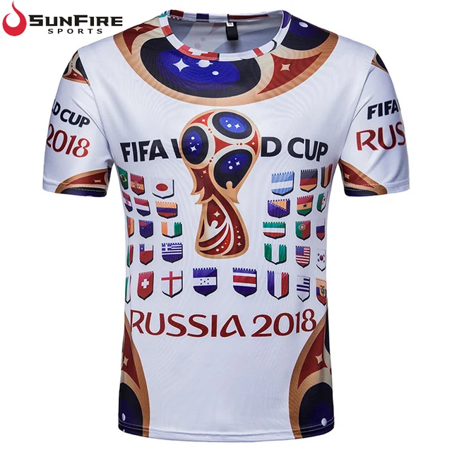 2018 Russia football world cup soccer fans short sleeve t-shirt