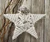 natural wicker garland wreath / star / heart / ball for christmas trees decorated
