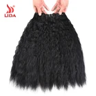 Lida new bohemian wave hair curl 18-24 Inch natural hair color Synthetic natural hair products