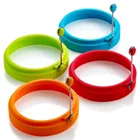 BPA free Silicone Fried Egg Mold Pancake Rings Nonstick Round Silicone Egg Ring Mold