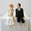 Wholesale Funny Wedding Table Decor , Resin bride and groom Couple Wedding Cake Topper Figurines