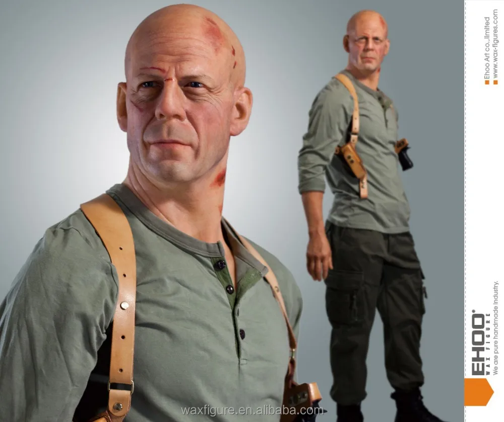 0 action silicone wax statue det. john mcclane