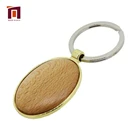 Thailand Pop Handmade Oval Wooden Parts And Accessories Keyring Keychain