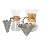 cold brew coffee dripper glass carafe set with stainless steel v60 pour over coffee maker