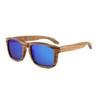 Low MOQ Mirror Lens high end luxury style polarized full frame Custom Logo 2018 Handmade zebra wood sun glasses