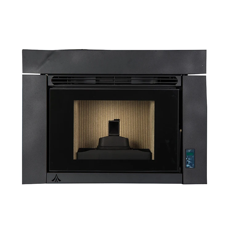 American Contemporary Indoor 12KW Automatic Insert Cast Iron Pellet Fireplace CE Approved