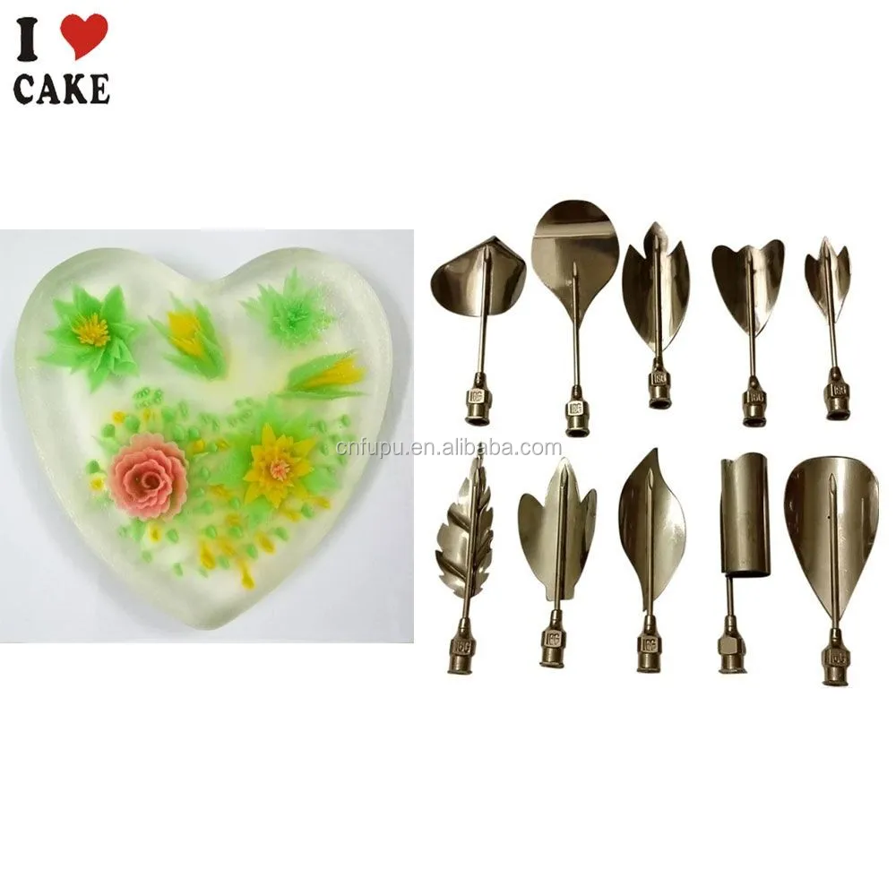 2016 hot selling 3d gelatin art tools 3d jelly flower cake tools