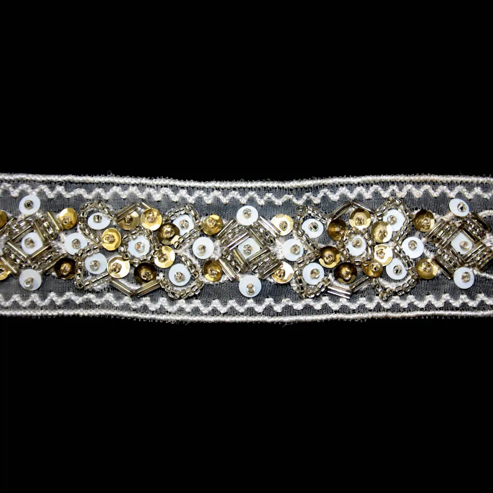 boka retro sequins saree border lace for western