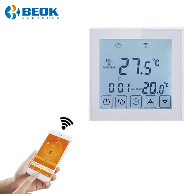 beok tds23wifi-wp wifi 大型触摸屏显示 hydro 热水房恒温器