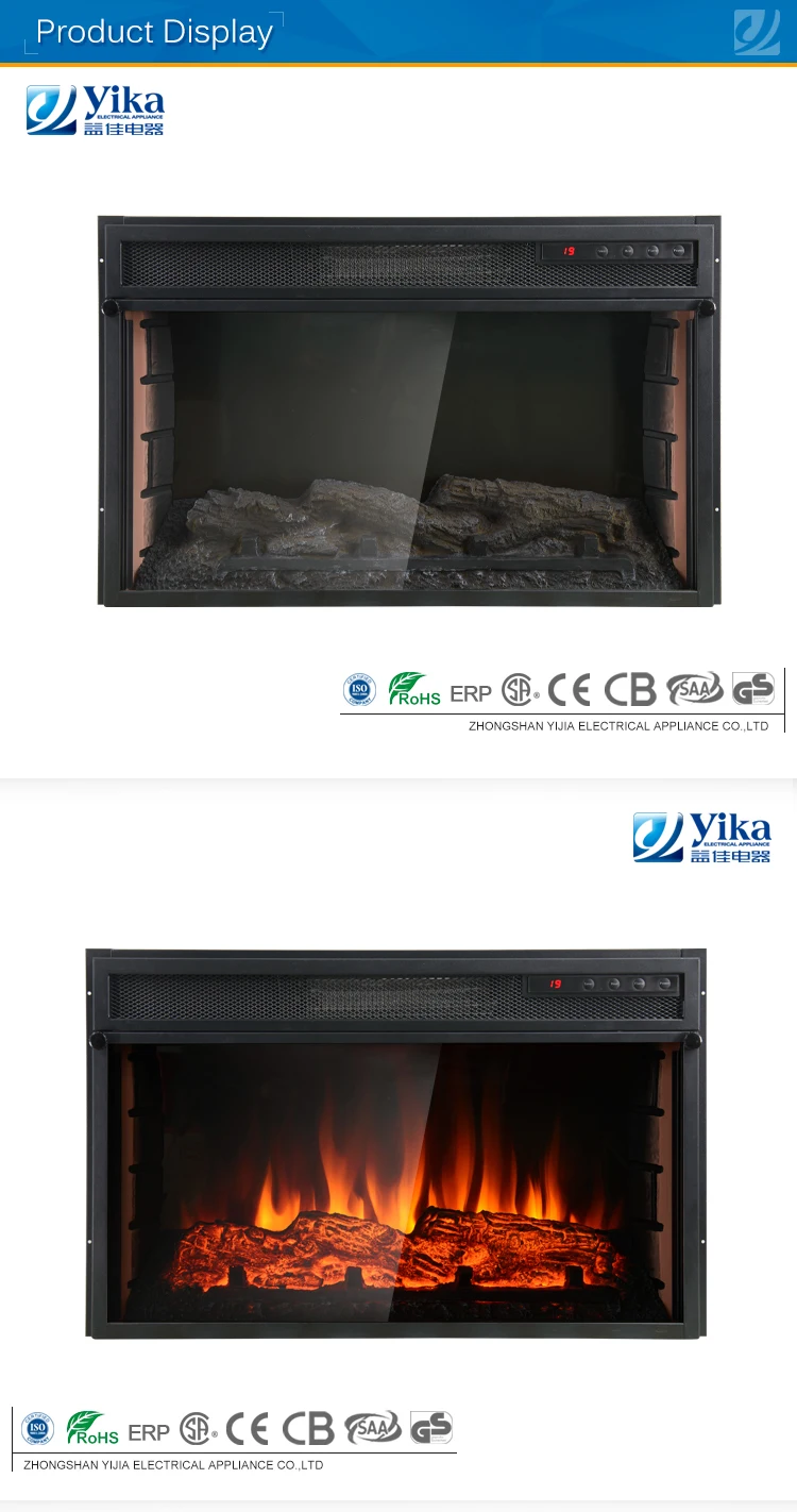 New 24 Insert Electric Fireplace With Artificial Firewood Fire