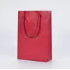 Custom design handles rope string red big jewellery small paper bag jewelry
