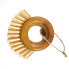 Can Be Hung Bamboo Handle Ring To Remove Oil And Vegetable Fruit Cleaning Brush