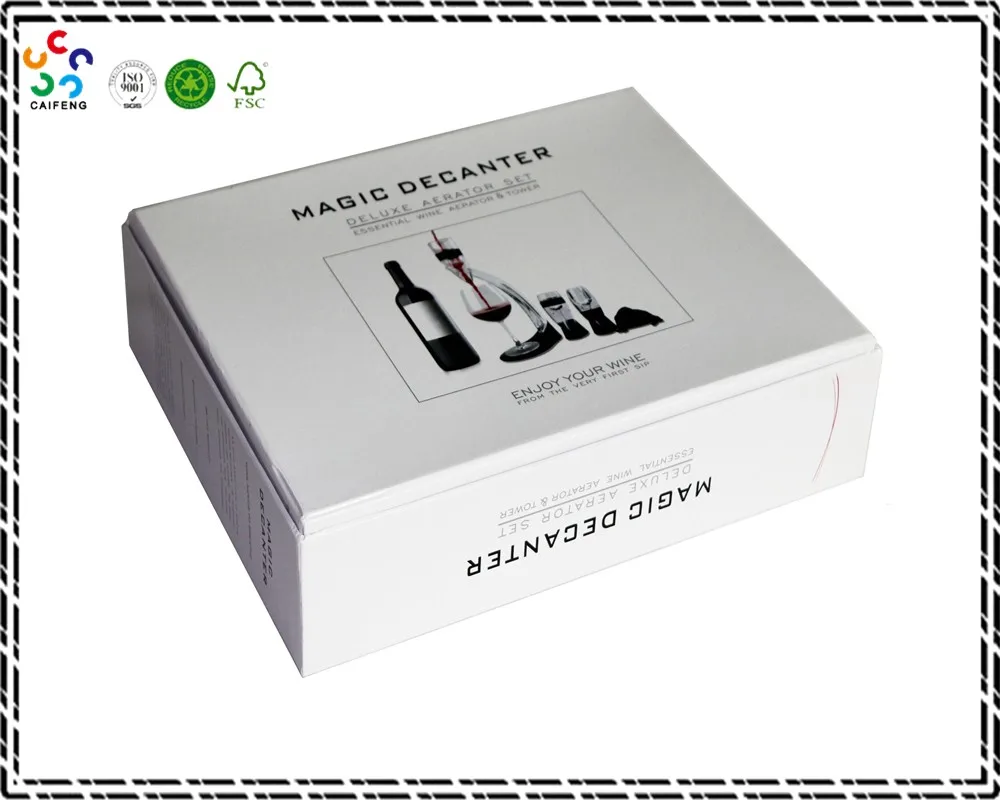magic protective eco custom made paper gift box for wine