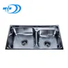 Cheap Vanity Units Table Top Used Commercial Double Bowl Kitchen Sink Wash Basin Price